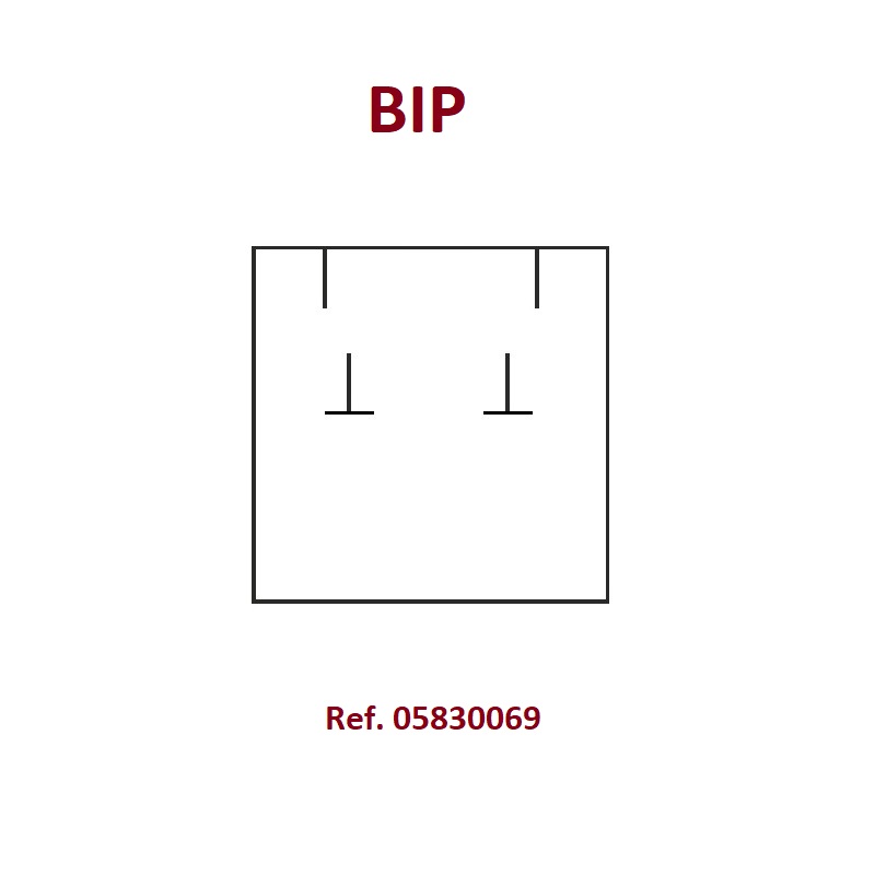 Caja BIP pendientes + cadena 90x87x40 mm.